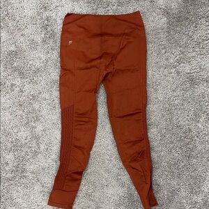 Fabletics Burnt Orange Textured Leggings
